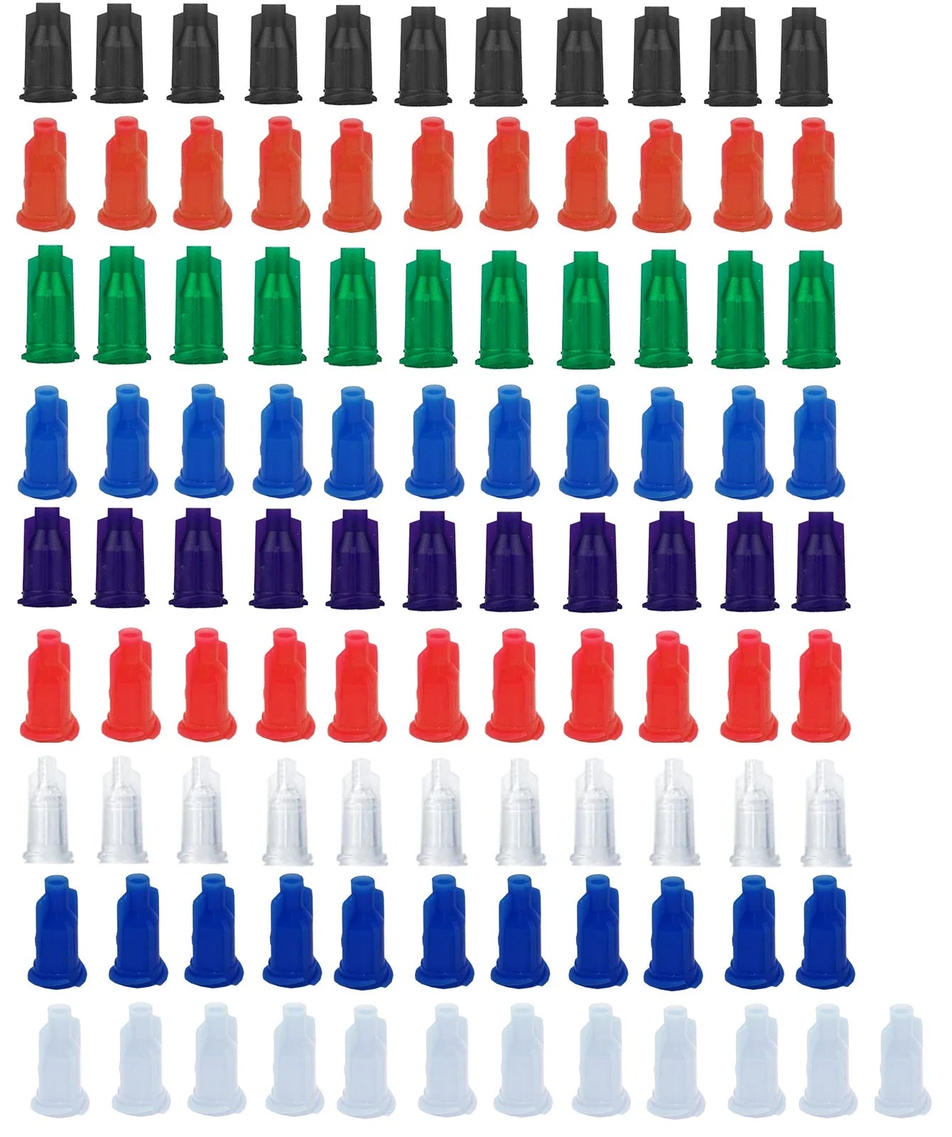50-Pack Syringes with Blunt Tip Needles — 14G-23G with Caps for Refilling & Measuring Liquids