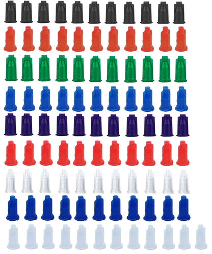 50-Pack Syringes with Blunt Tip Needles — 14G-23G with Caps for Refilling & Measuring Liquids
