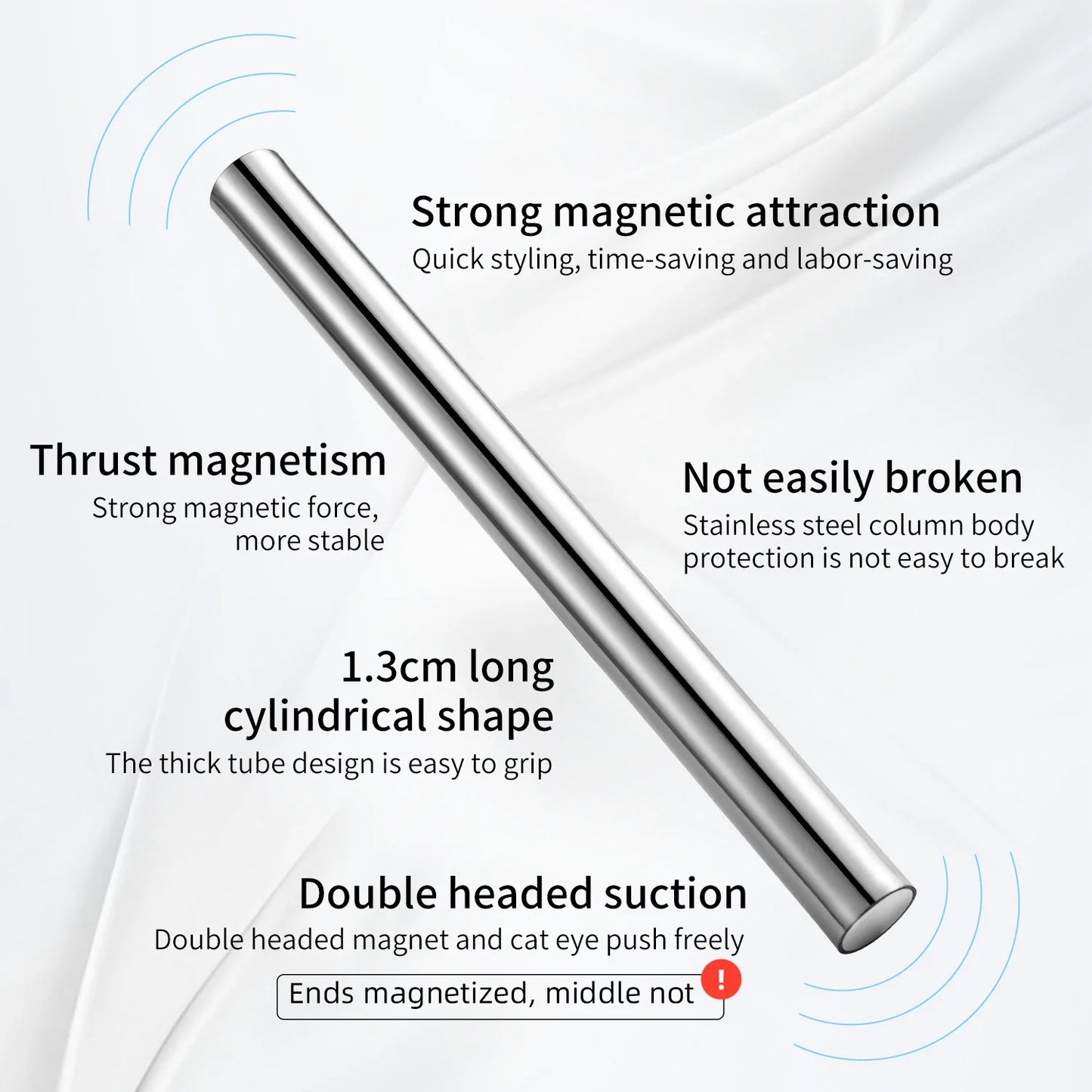 Cat Eye Nail Magnetic Stick – Cylindrical Magnet for UV Gel Polish Snowlight Glitter Manicure Design
