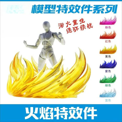 Whirlwind Flame & Ice Special Effects Model Stand — Luffy Figure DIY Accessories Movable Display Base