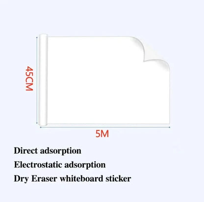 45CM Reusable Whiteboard – Static Adhesive Dry-Erase Board, Easy to Apply & Remove Without Wall Damage