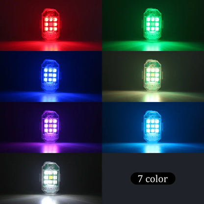 1/2/4PCS Remote RC LED Flash Lights – Wireless Warning Lights for Motorcycles, Drones & RC Aircraft