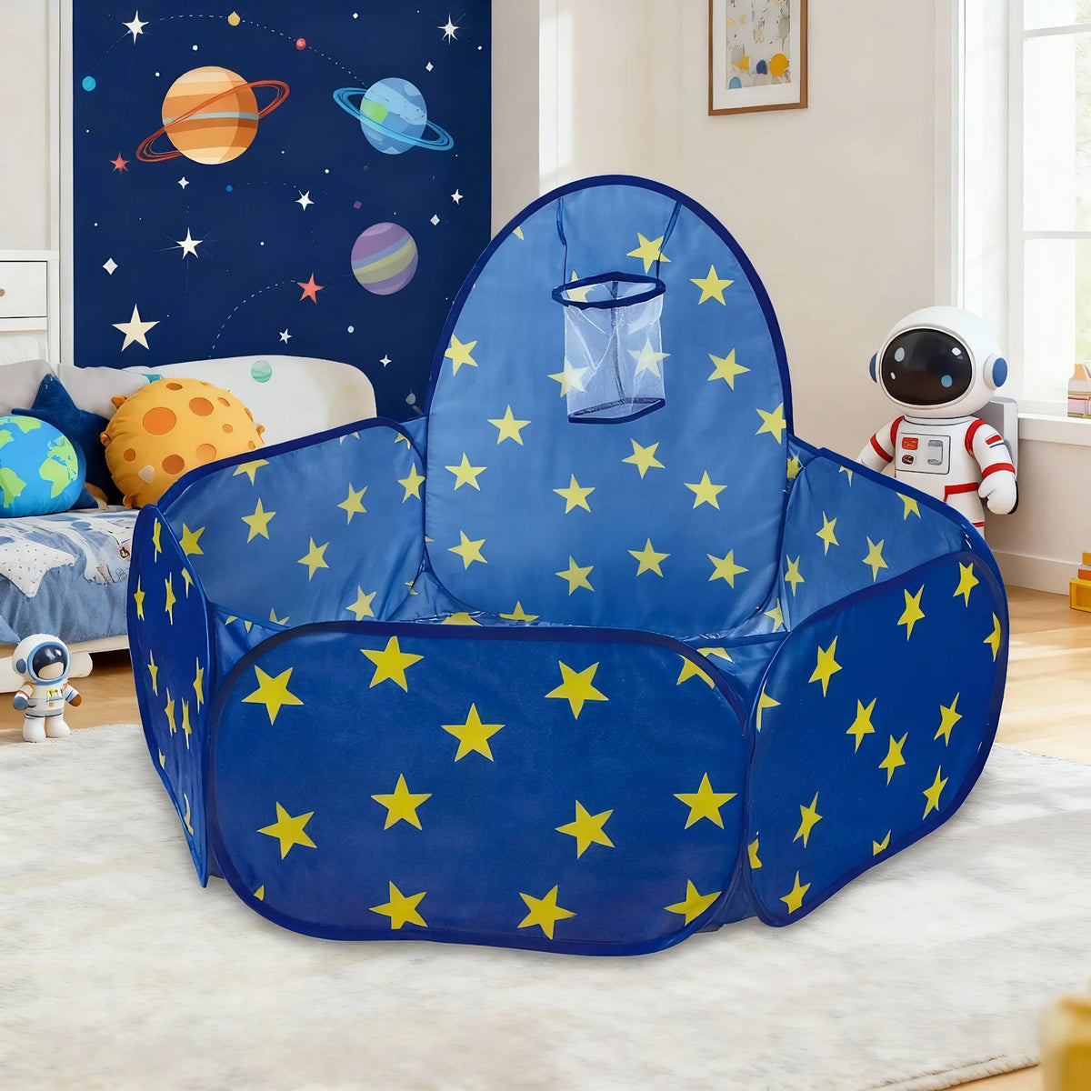 Foldable Kids Play Tent - Large Pop-Up Ball Pool Toy Enclosure for Indoor & Beach Fun