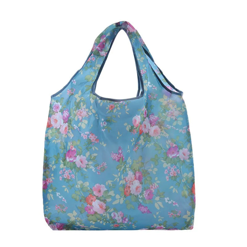 Reusable Foldable Shopping Tote Bag for Women – Large Capacity Eco-Friendly Cloth Grocery Bag for Fruit, Vegetables & Daily Travel Use