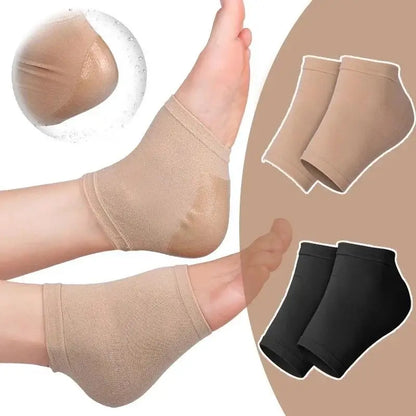 1/3/5 Pairs Silicone Heel Protectors – Anti-Crack Moisturizing Socks for Foot Pain Relief, Unisex, Black