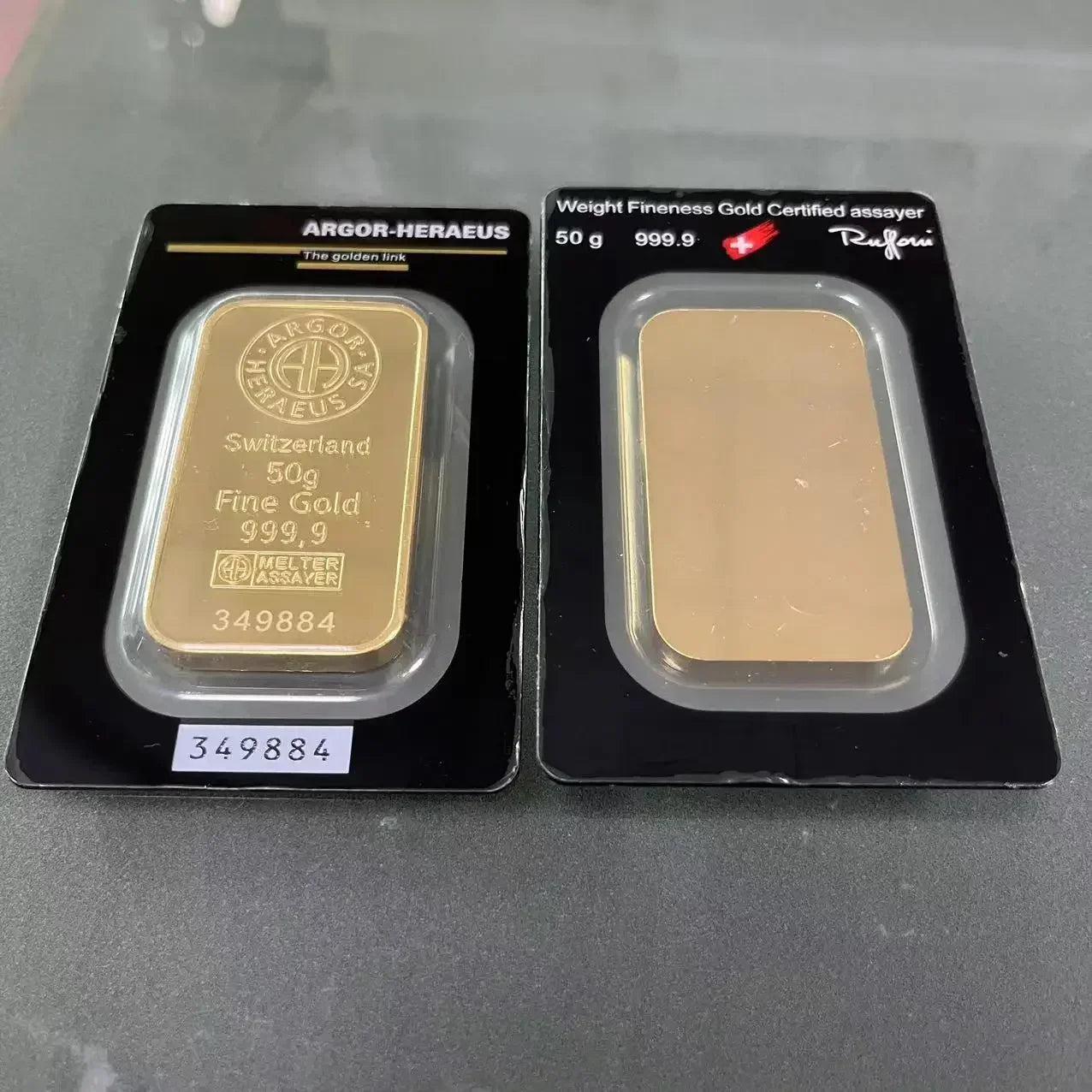 24K Gold Plated Copper Bar – 1g-100g Sealed Bullion Ingot, Non-Magnetic Golden Craft Gift