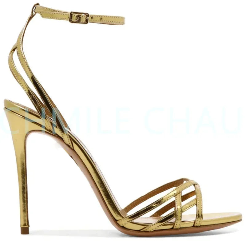 Women’s Stiletto High Heel Ankle Strap Sandals – Sexy Evening Dress Shoes 1-CHC-27