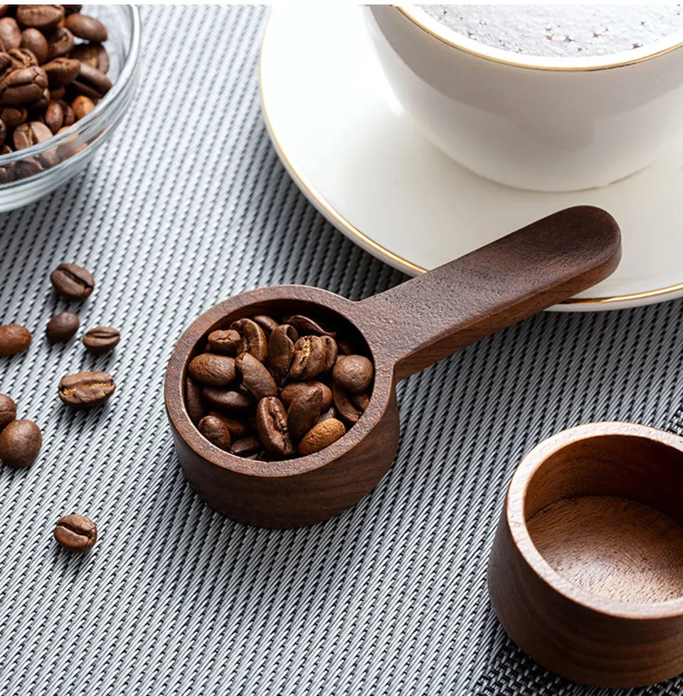 Wooden Measuring Spoon – Coffee Bean, Tea, Sugar & Spice Scoop, Kitchen Measuring Tool & Coffee Accessory