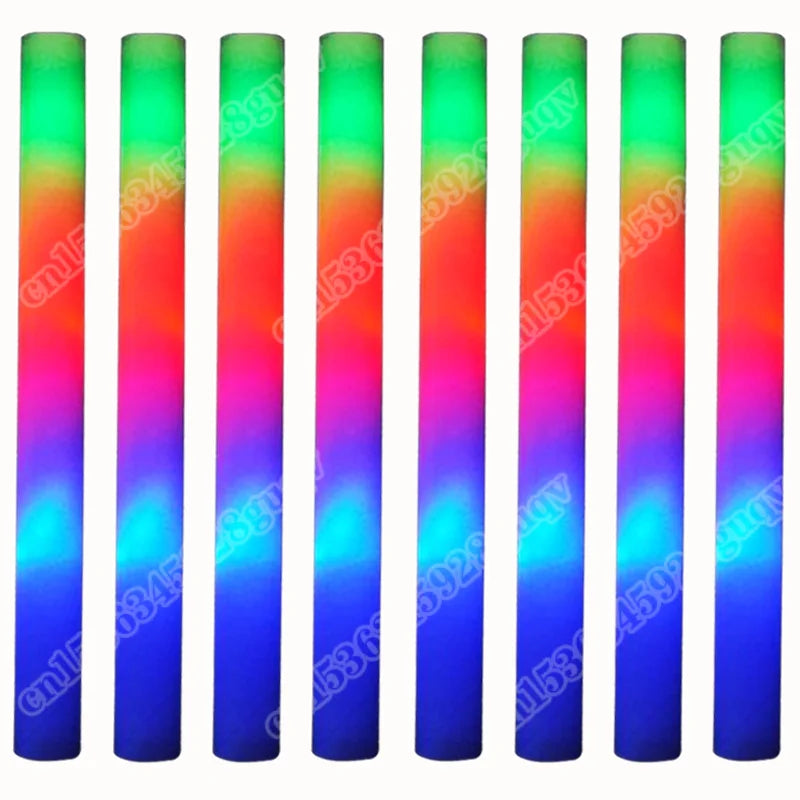 30 Pcs Foam LED Glow Sticks – Colorful Flashing Glow in the Dark Party Supplies for Weddings, Raves & Concerts
