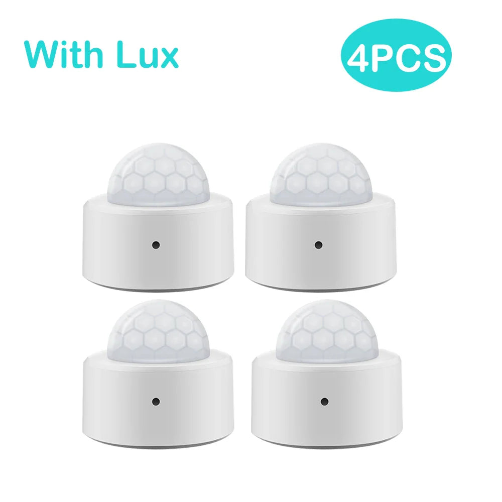 Tuya 2-in-1 ZigBee Mini PIR Motion Detector & Bright Lux Light - Passive Infrared Security Burglar Alarm Sensor