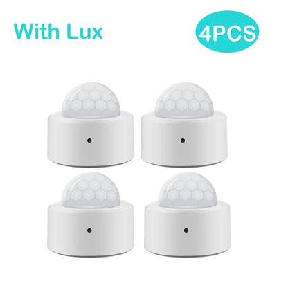 Tuya 2-in-1 ZigBee Mini PIR Motion Detector & Bright Lux Light - Passive Infrared Security Burglar Alarm Sensor