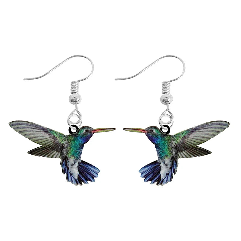 Cute Animal Acrylic Drop Earrings - Funny Custom Jewelry Gifts for Women & Girls with Rabbit, Parrot, Frog & Butterfly Designs