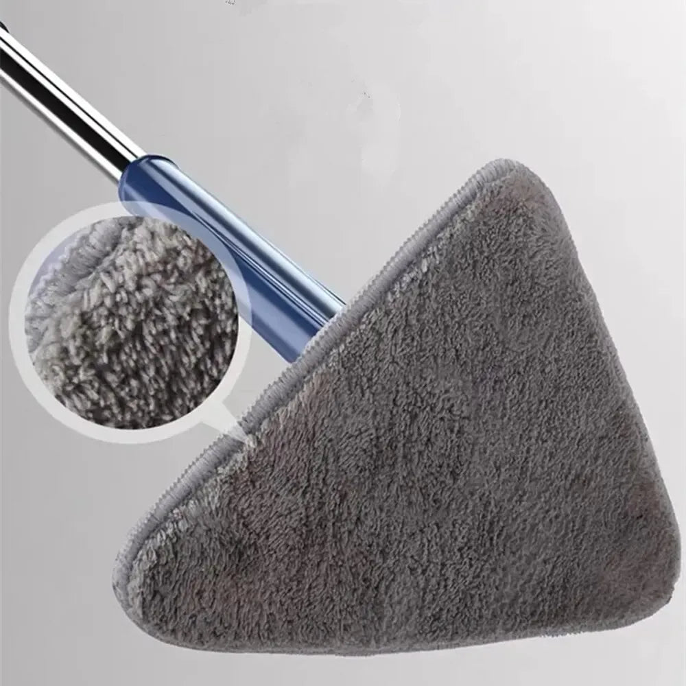 360° Rotatable Triangle Mop | Adjustable Long Handle Microfiber Mop for Wet & Dry Cleaning | Multifunctional Floor Cleaner