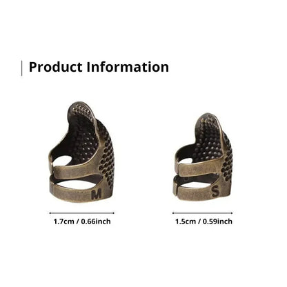 Copper Sewing Thimble – Retro Finger Protector with Anti-Slip Design for Safe Sewing | Essential Sewing Kit Accessory