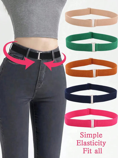 Women’s Adjustable Elastic Pants Belt – Comfortable One-Size Anti-Slip Waistband, Fits Most