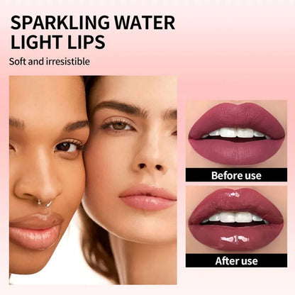 Watery Crystal Clear Jelly Lip Oil – Moisturizing Lip Balm & Gloss with Smoothing Effect, Fruit-Scented Glass Pout
