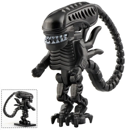 Locking Alien Action Figure — Prometheus Ice Monster Robot Building Blocks Toy, Educational Gift for Children
