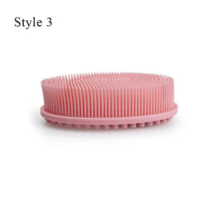 Exfoliating Silicone Bristle Sponge – Dead Skin Scrubber & Scalp Massager Bath Brush