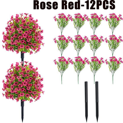 Artificial Eucalyptus Flowers - Faux Greenery Bouquet for Weddings, Home Decor & Vase Arrangements