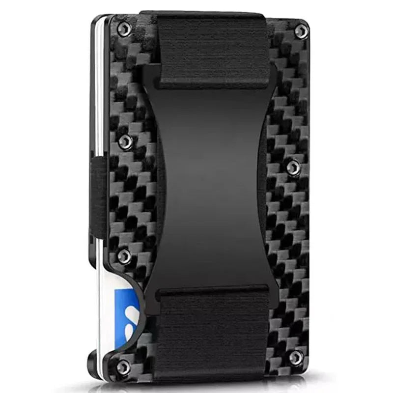 Carbon Fiber Minimalist Slim Wallet for Men – RFID-Blocking Credit Card Holder & Cashback Cardholder Case