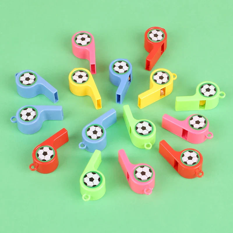 24PCS Colorful Soccer Whistles for Kids – Football Party Favors, Goody Bag & Pinata Fillers, Fun Gifts for Boys & Girls
