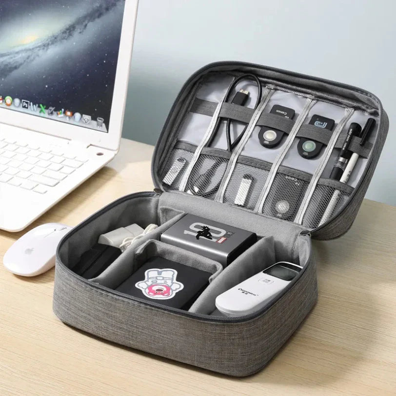 Waterproof Portable Cable Storage Bag – Digital Organizer for USB Cables, Chargers & Travel Accessories