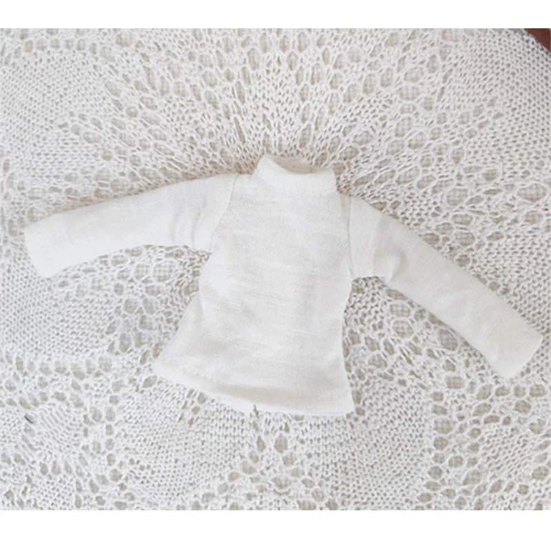 Casual Blythe Doll Clothes – Romper, Plaid Pants & Long Sleeve Top for Licca, Azone, OB24/OB27 Dolls