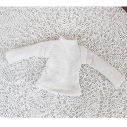 Casual Blythe Doll Clothes – Romper, Plaid Pants & Long Sleeve Top for Licca, Azone, OB24/OB27 Dolls