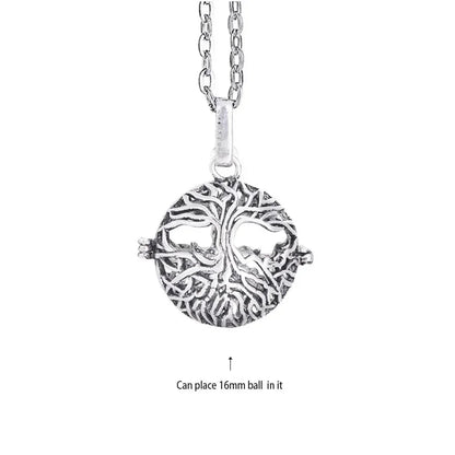 Vintage Mexico Angel Ball Chime Necklace – Antique Locket Aromatherapy Essential Oil Diffuser