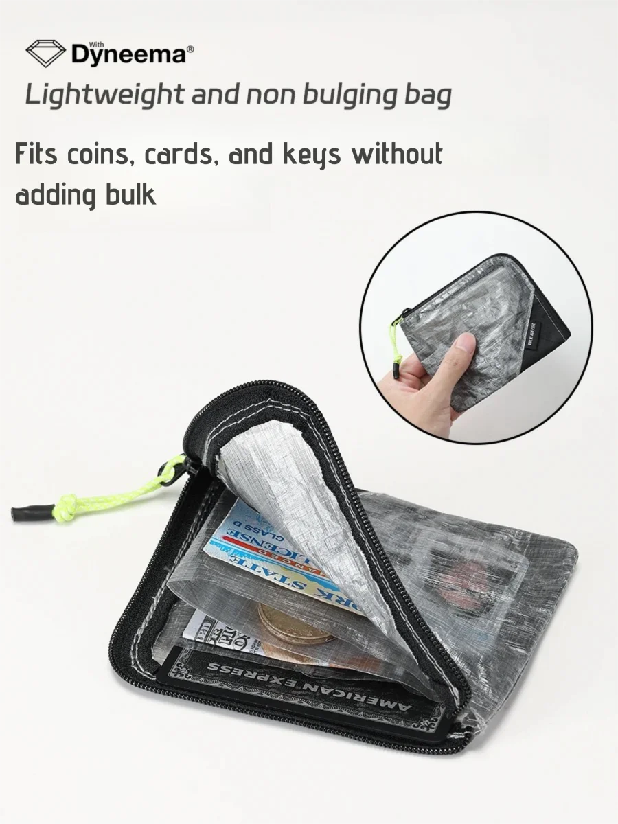OCE GEAR Lightweight Waterproof Wallet — Ultra-Light Durable Coin Purse & Card Holder, Small Zipper Pouch for Outdoor, Camping & Travel