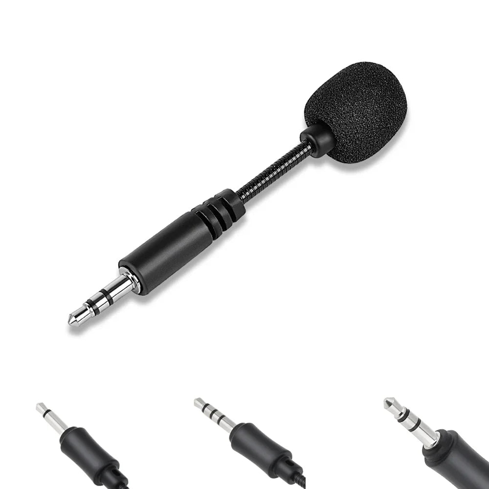 Mini 3.5mm Jack Flexible Capacitive Microphone for Mobile Phone PC Laptop Notebook