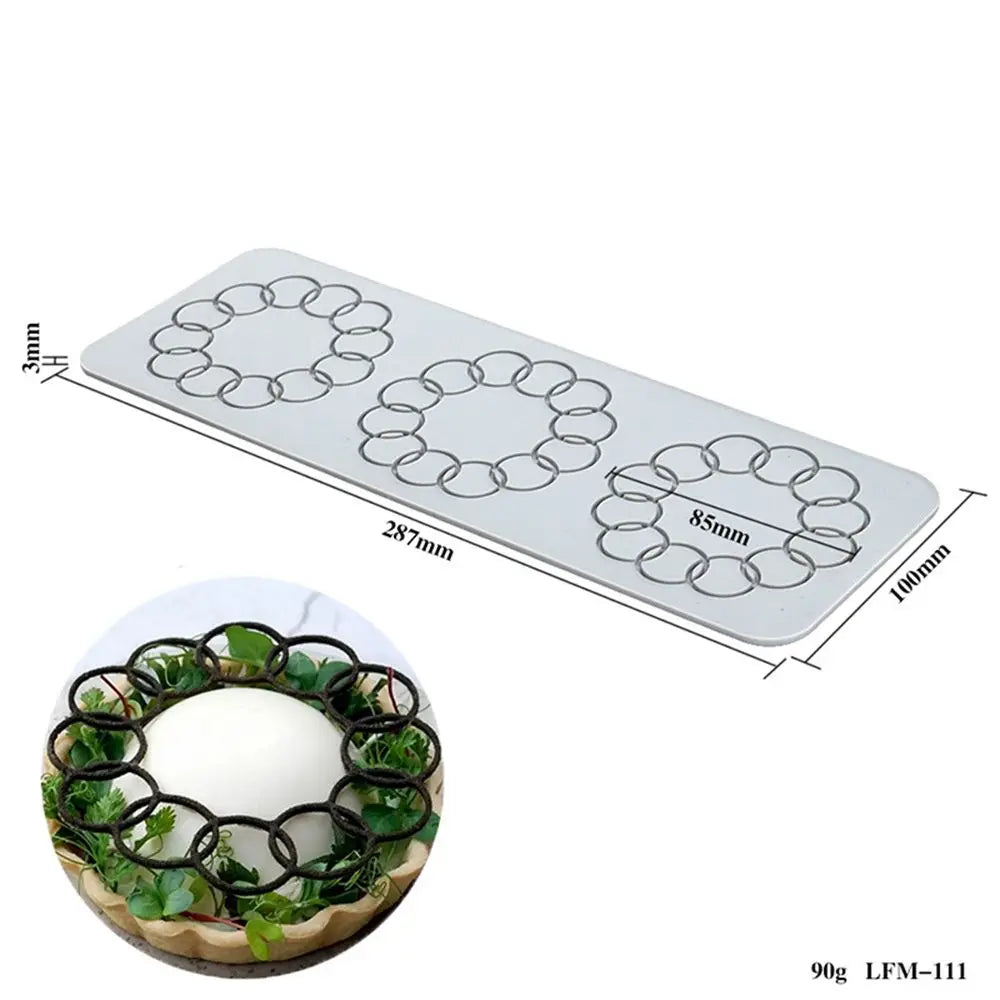 Flower & Leaf Pattern Silicone Mold — Fondant Cake Lace Mat for DIY Baking, Craft & Cake Decoration