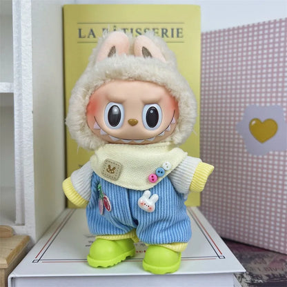 Labubu Outfit for 15cm Doll – Stylish Sports & Leisure Suit, Labubu Clothing Accessories (No Shoes)