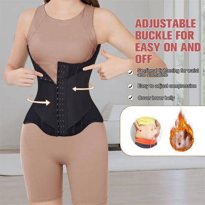 MiiOW U-Shaped Waist Trainer Corset – Women’s Buttoned Shapewear with Steel Bones for Breast Lift, Slimming & Breathable Comfort