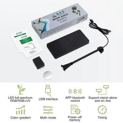 WEEK AQUA USB Aquarium Light – Full Spectrum LED for Plant Growth, Nano & Microlandscape Aquariums