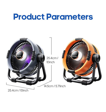 New 6-in-1 Multifunctional Desktop & Camping Fan — 20000mAh Outdoor Air Circulator with 4-Speed Wireless Tent & Ceiling Fan