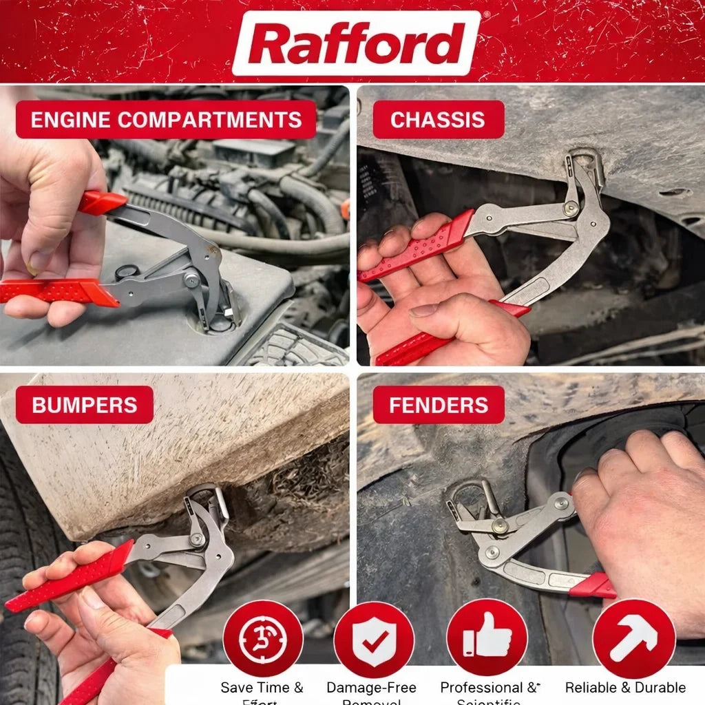 Rafford Car Clip Removal Pliers - Damage-Free Auto Trim Fastener & Rivet Puller Tool