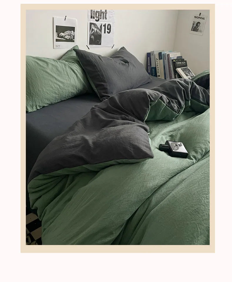 Bedding Comforter Set – Duvet Cover & Bed Sheets with Pillowcases for Queen/King Bed, Edredones de Cama