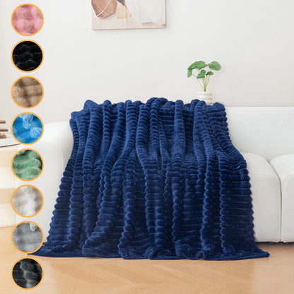 Soft Flannel Throw Blanket – Warm Cozy Nap Blanket, Christmas Gift Idea, Multi-Color Comfortable Home Bedding Cover