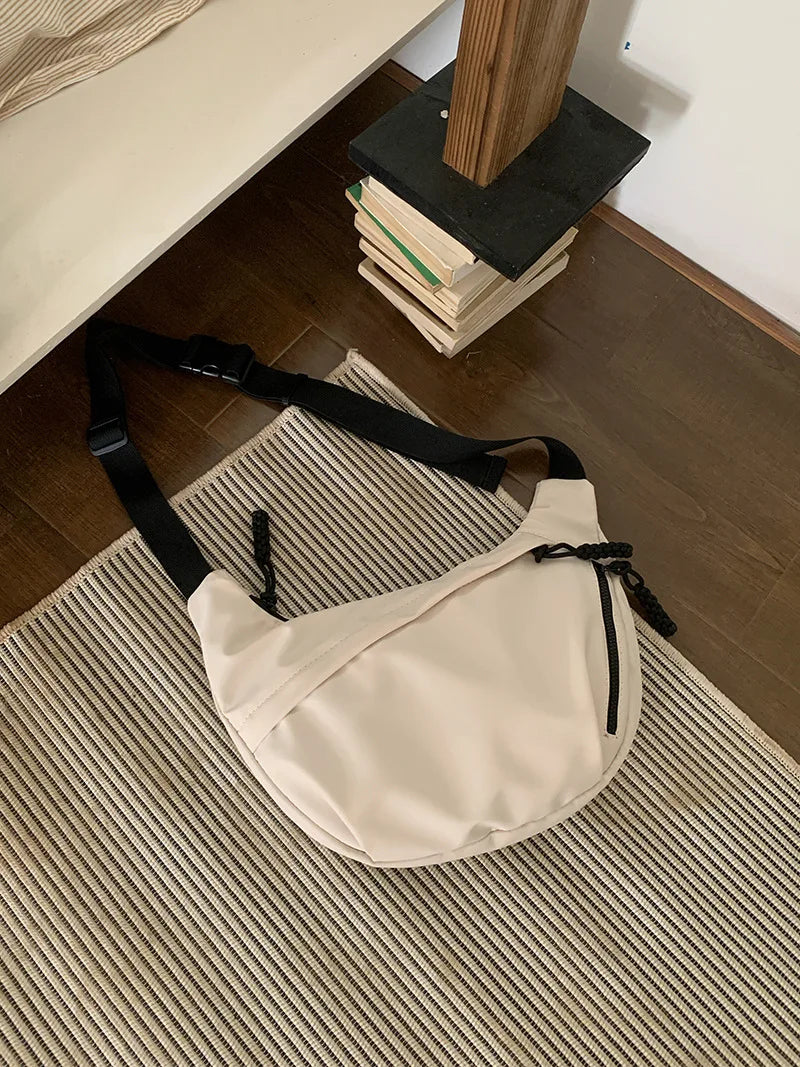 Large Capacity Nylon Crossbody Bag – Casual, Versatile Shoulder Bag for Commuting & Sports, Lightweight Hobo