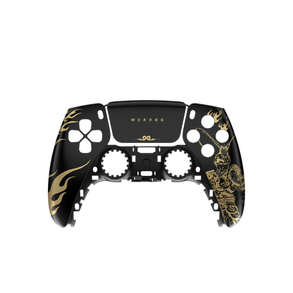 PS5 Controller Case — Limited Edition Gold Wukong Touchpad Front & Backplate Replacement Cover for BDM-010 Gamepad