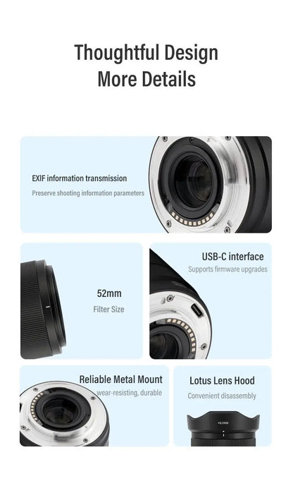 Viltrox 56mm F1.7 Auto Focus APS-C Lens – For Fuji X, Nikon Z, Sony E Mount Mirrorless Cameras