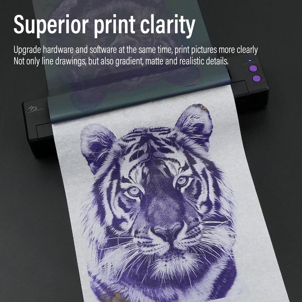 P19 Tattoo Transfer Wireless Stencil Printer – Automatic Fast Printing Portable Device for Small Businesses