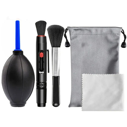 SLR & Mirrorless Camera Cleaning Kit - Suitable for Canon and Nikon, Includes Lens Cloth, Air Blower and Laptop Screen Cleaner