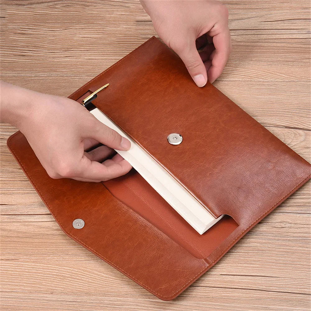 Leather Document Organizer – File Folder, Passport & Card Holder, School & Contract File Bag