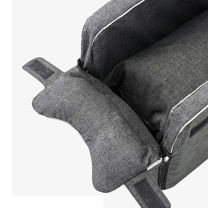Portable Car Central Dog Seat Bed | Safety Travel Bag Carrier for Small Dogs & Cats | Pet Accessories