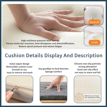Custom Bench & Chair Cushion Set – Backrest & Seat Pads for Sofa, Patio, Garden & Bay Window Decor