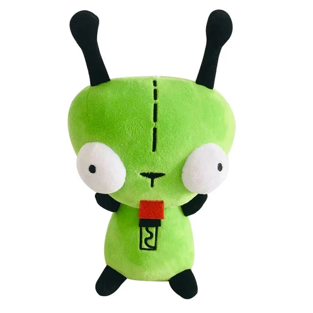 28cm Alien ET 3D Eyes Green Plush Toy – Invader ZIM GIR Dog Soft Stuffed Collectible, Christmas Gift for Children