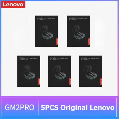 5PCS Lenovo GM2 Pro TWS Wireless Bluetooth Headset – 5.3 Bluetooth, Noise Reduction, Sport & Gaming Earbuds