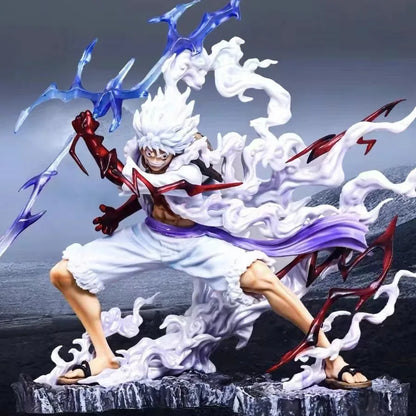 25cm One Piece Raiden Five Gear Nica Lightning Luffy Action Figure – Collectible Statue Toy for Decoration & Gifts